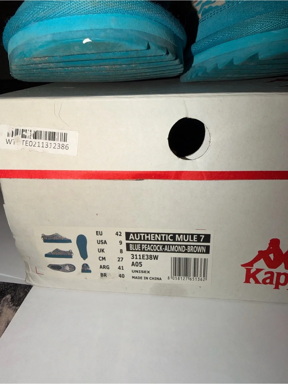 Kappa Mule 7s blue peacock